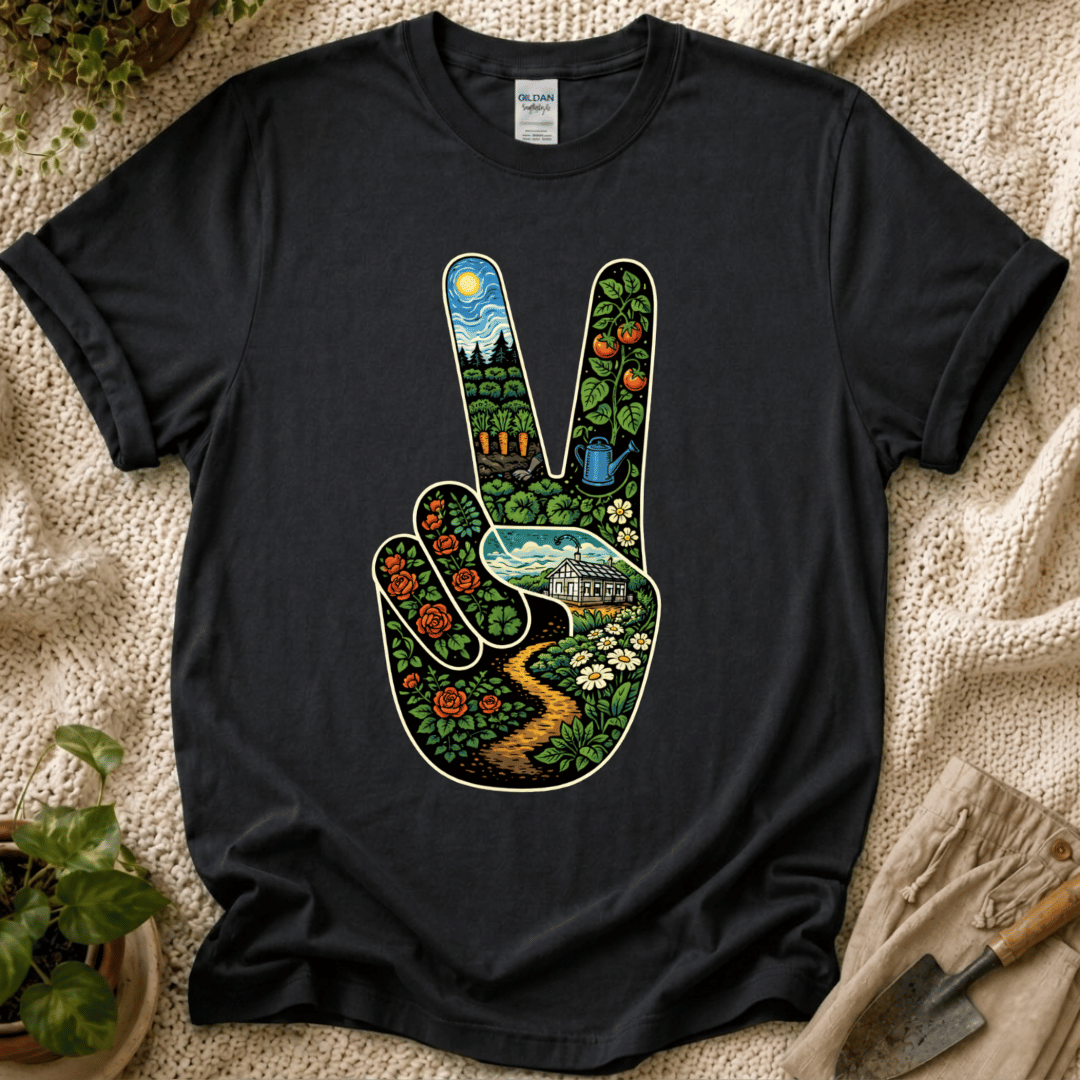 Garden Peace T-Shirt - Zen & Zucchinis garden graphic tee