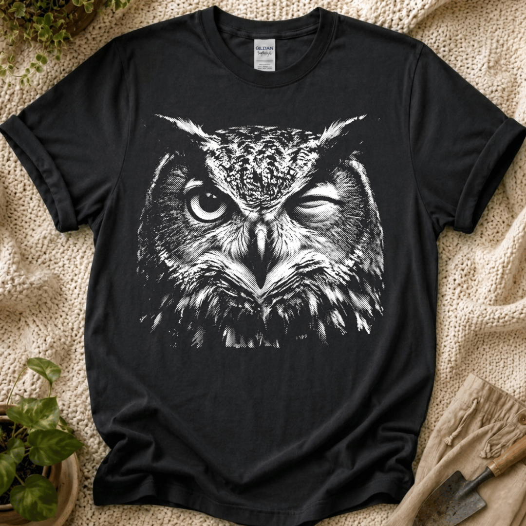 Winking Owl Nature T-Shirt by Zen & Zucchinis Slow Garden Club