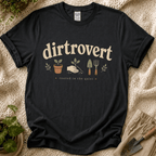 Dirtrovert Rooted in the Quiet T-Shirt by Zen & Zucchinis Slow Garden Club