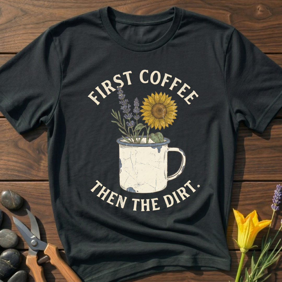 First Coffee Then the Dirt T-Shirt