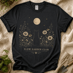 Cozy Botanical Garden Cat T-Shirt by Zen & Zucchinis Slow Garden Club