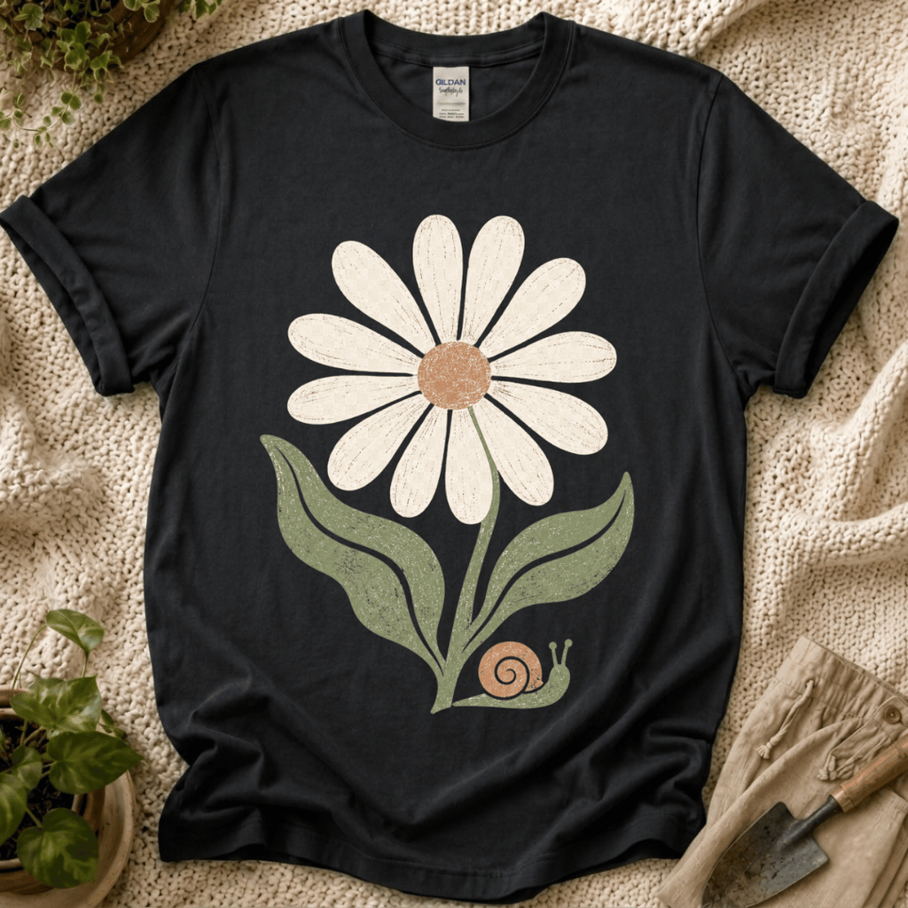 Flower & Snail Garden T-Shirt