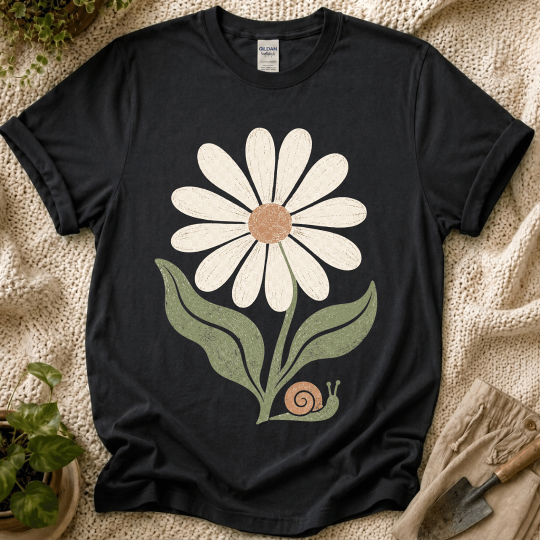 Flower & Snail Garden T-Shirt