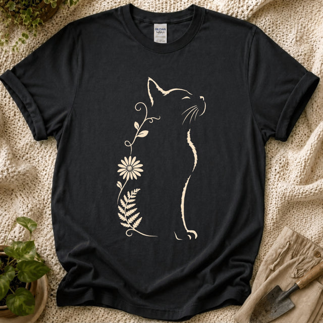 Kitty Flower Symbiotica T-Shirt - Zen & Zucchinis garden graphic tee