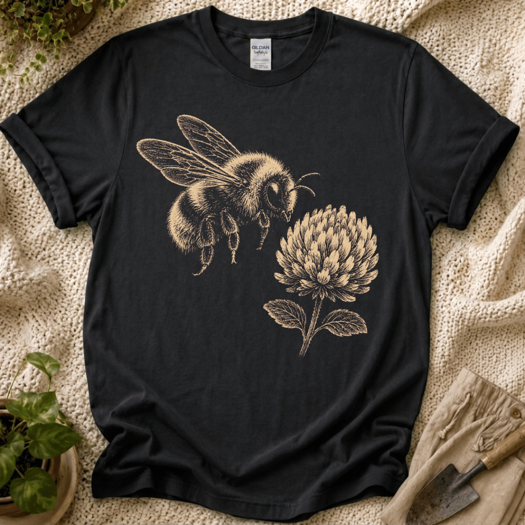 Bumble Bee Botanical T-Shirt by Zen & Zucchinis Slow Garden Club