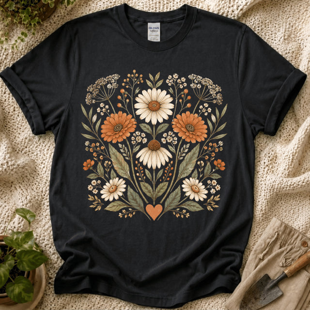 Garden Heart Bloom T-Shirt - Zen & Zucchinis garden graphic tee