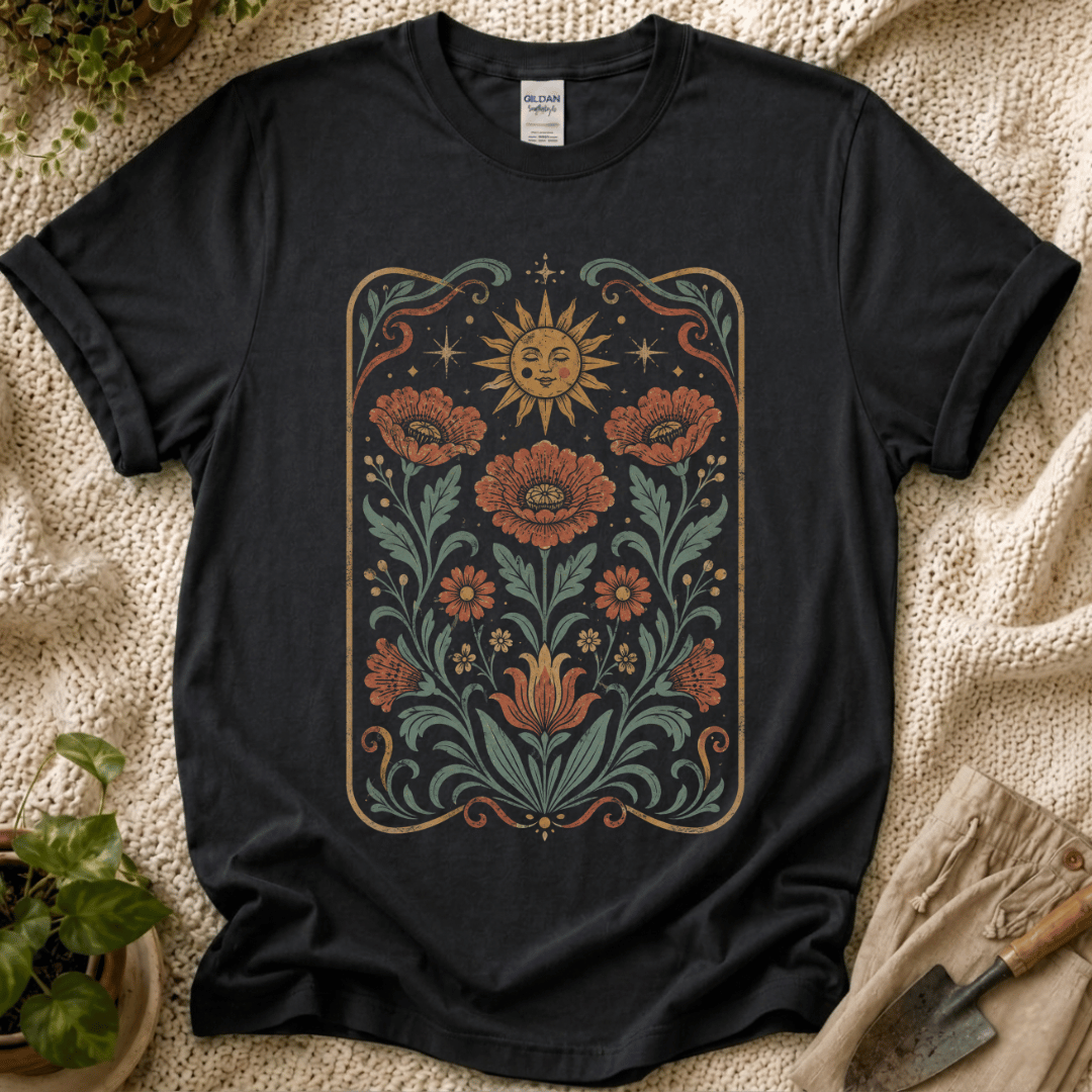 Celestial Folk Garden Sun Floral T-Shirt