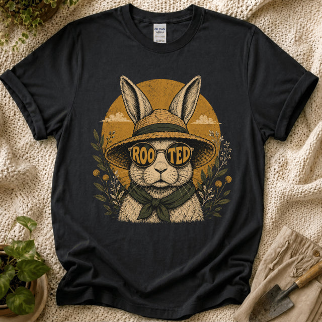 Rooted Sunset Slow Garden Bunny T-Shirt by Zen & Zucchinis Slow Garden Club