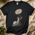 Slow Snail Flower Garden T-Shirt by Zen & Zucchinis Slow Garden Club