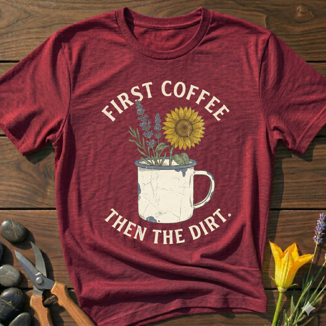 First Coffee Then the Dirt T-Shirt