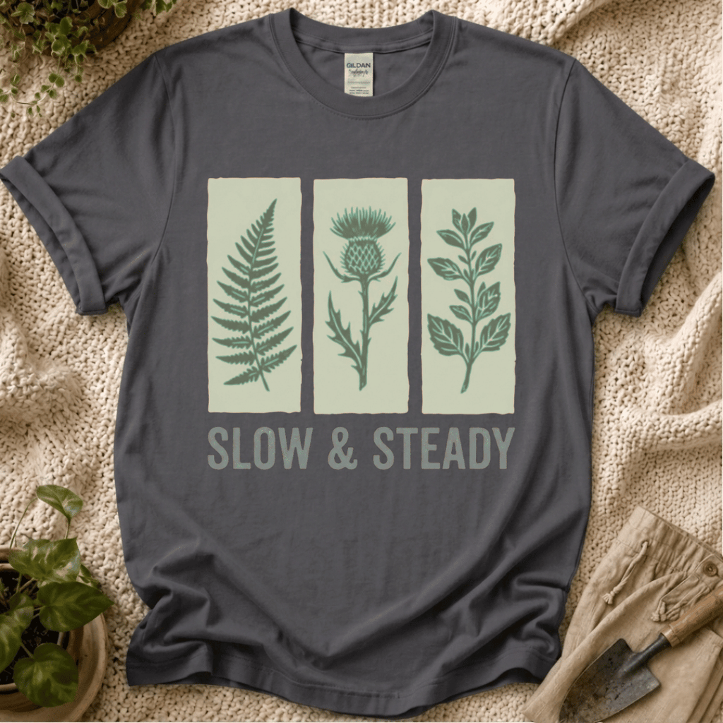 Slow And Steady Art Flower T-Shirt