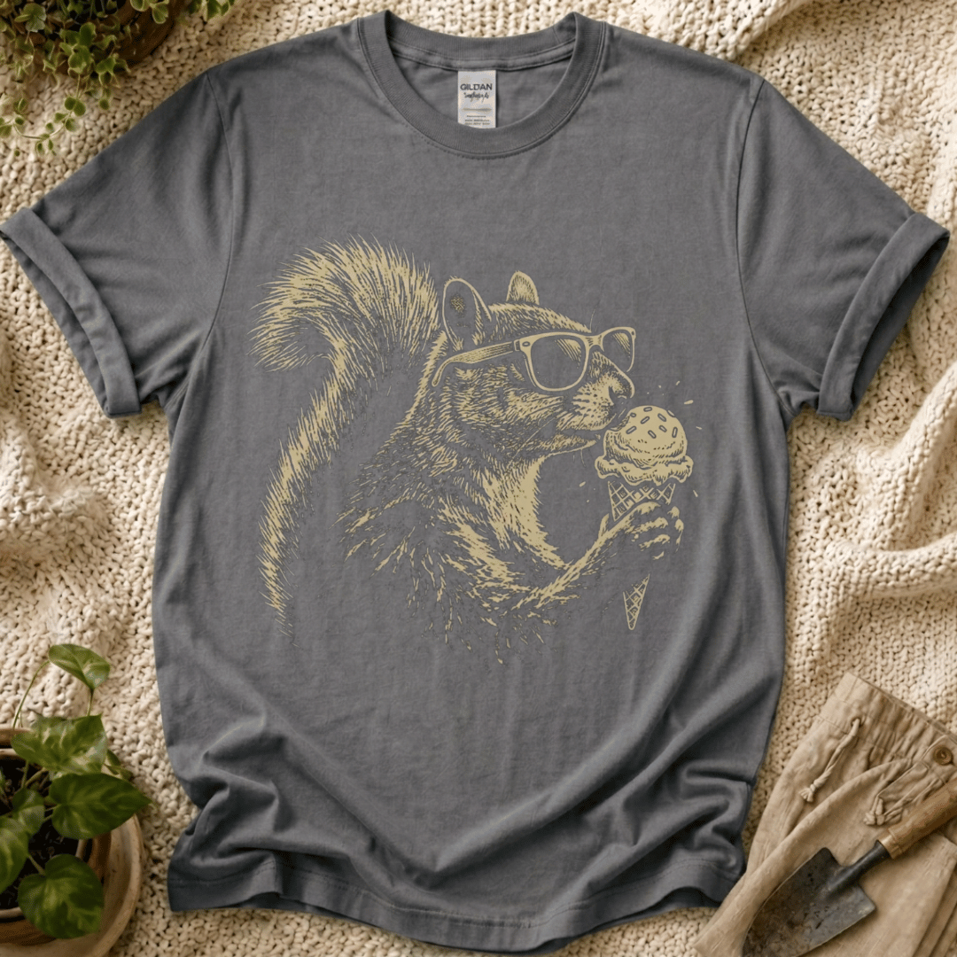 Squirrel Vibes T-Shirt by Zen & Zucchinis Slow Garden Club