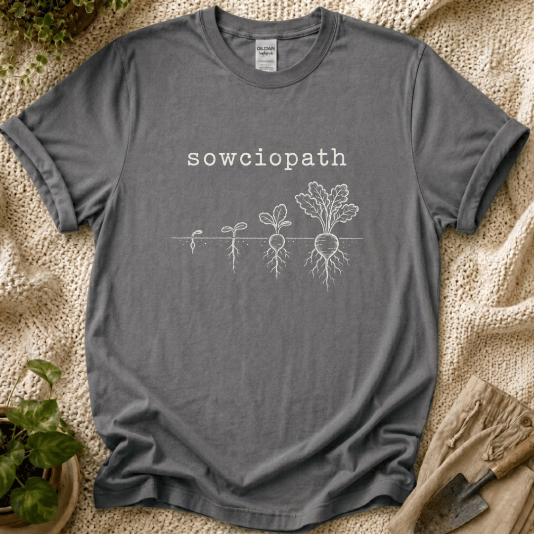 Sowciopath Garden T-Shirt by Zen & Zucchinis Slow Garden Club