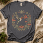Hummingbird Flower Cirle T-Shirt