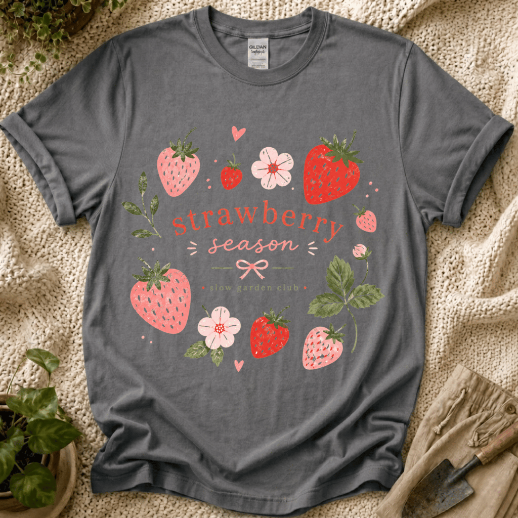 Strawberry Season T-Shirt by Zen & Zucchinis Slow Garden Club