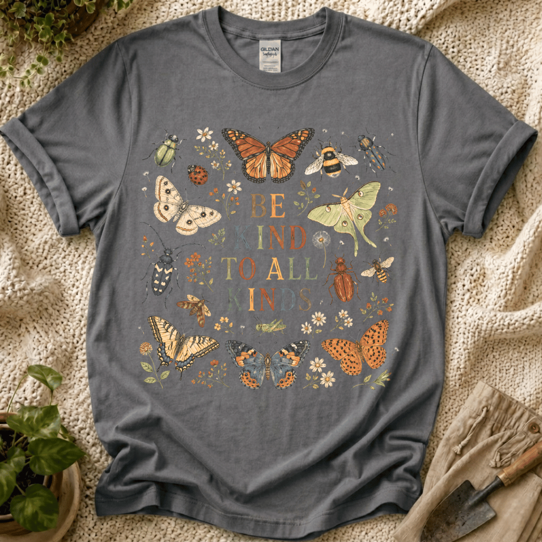 Be Kind to All Kinds Garden Friends T-Shirt by Zen & Zucchinis Slow Garden Club