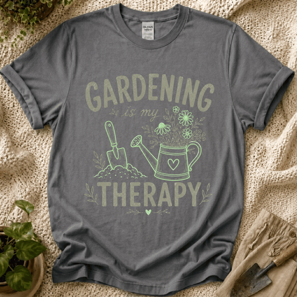 Gardening Is My Therapy Wildflower T-Shirt by Zen & Zucchinis Slow Garden Club