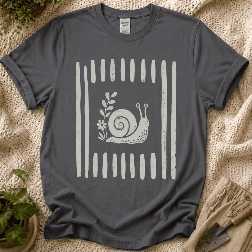 Snial In Stripes Garden Summer T-Shirt