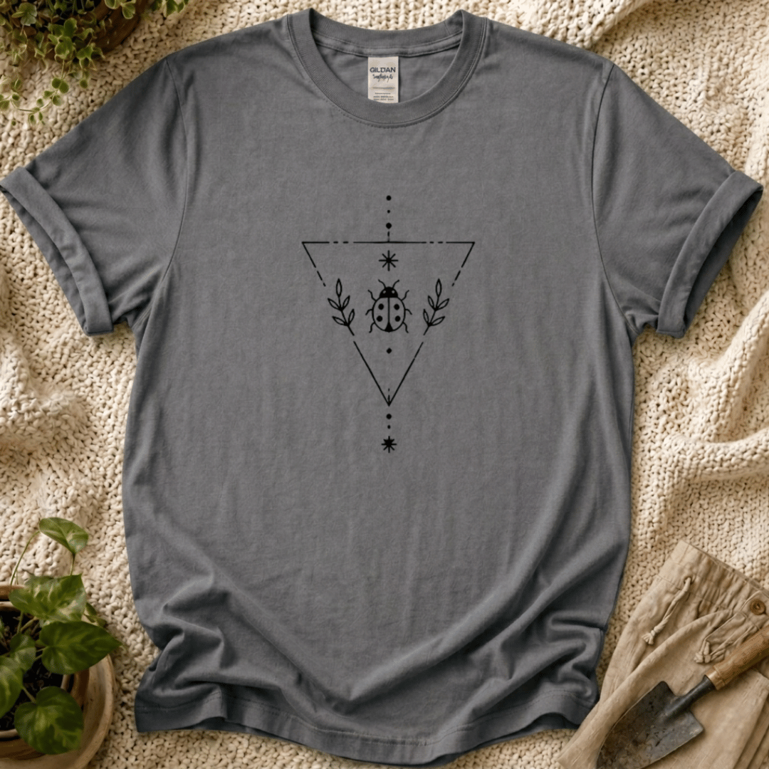 Ladybug Lineart T-Shirt by Zen & Zucchinis Slow Garden Club