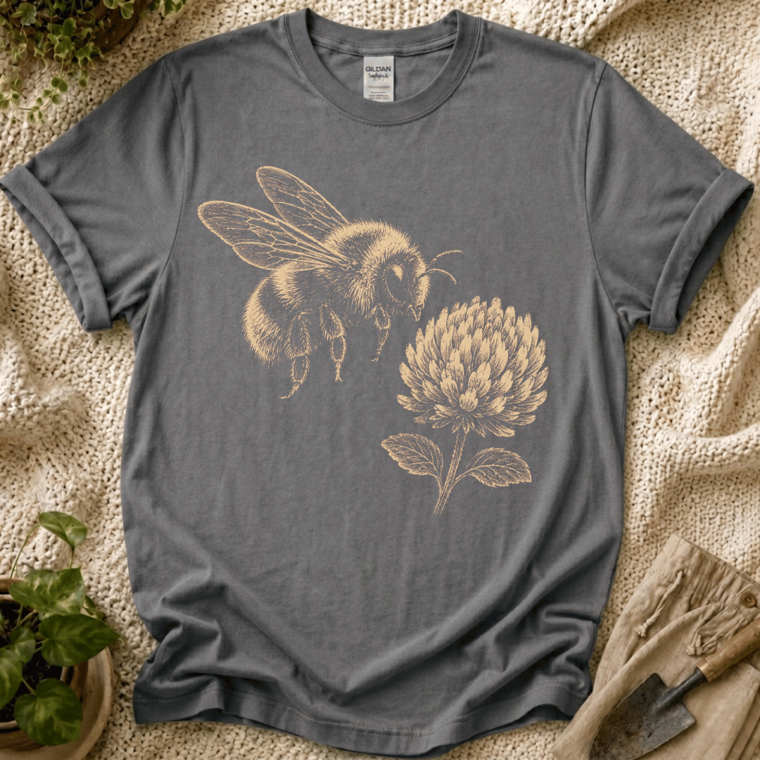 Bumble Bee Botanical T-Shirt by Zen & Zucchinis Slow Garden Club