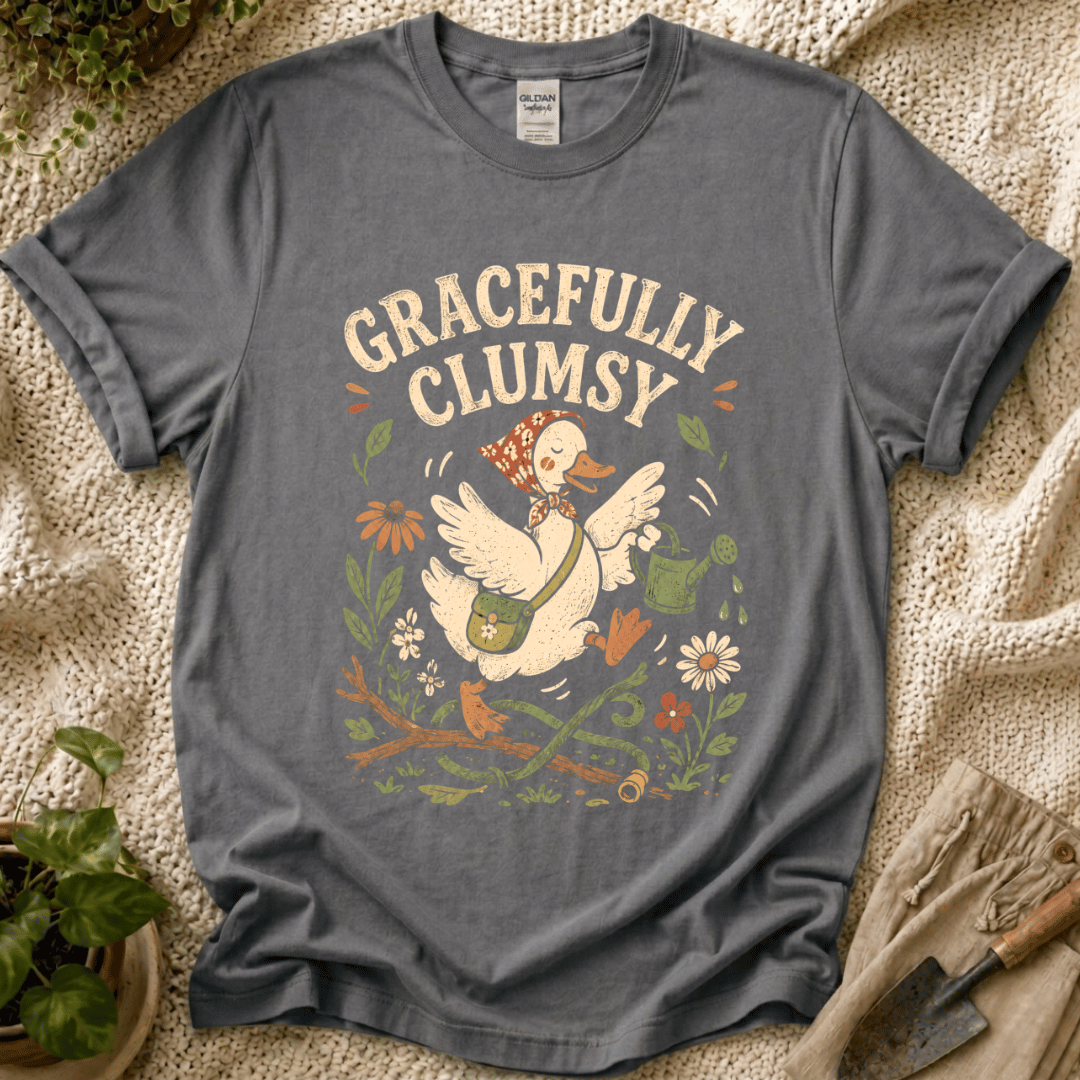 Gracefully Clumsy Garden Goose T-Shirt
