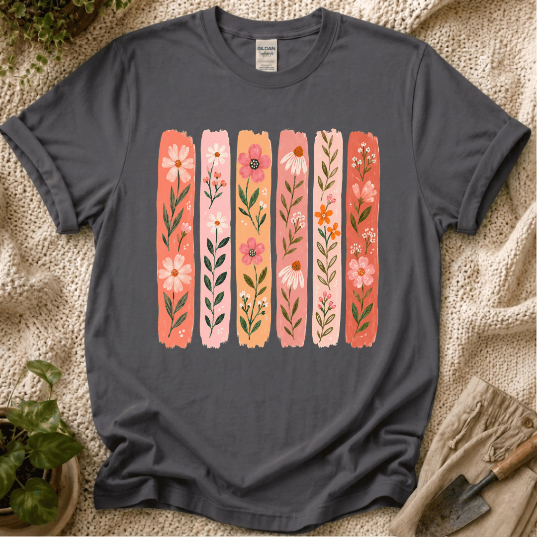 Flower on Stripes T-Shirt