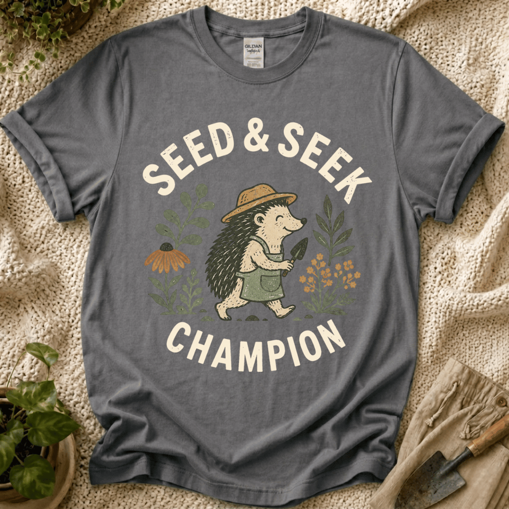 Seed & Seek Champion Garden Friend T-Shirt by Zen & Zucchinis Slow Garden Club