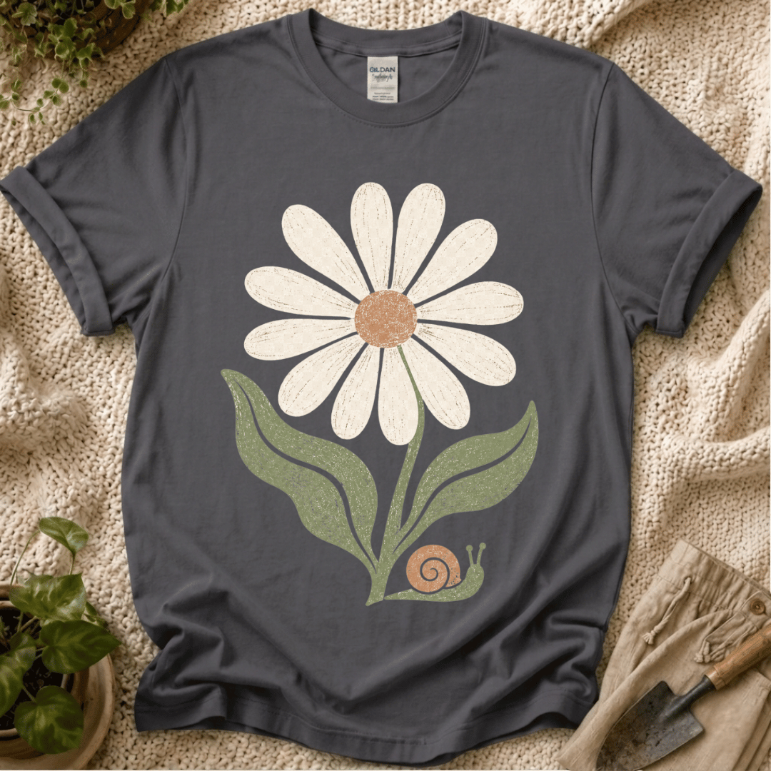 Flower & Snail Garden T-Shirt