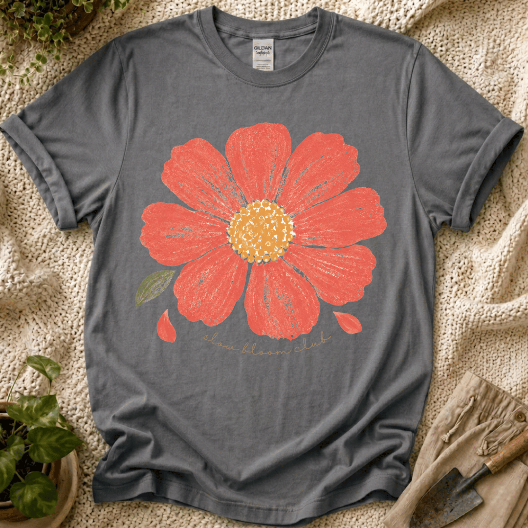 Slow Bloom Club Garden Flower T-Shirt by Zen & Zucchinis Slow Garden Club