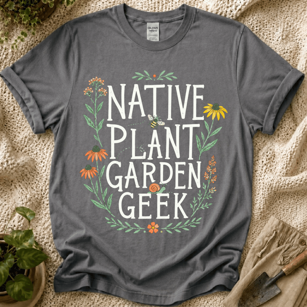 Native Plant Garden Geek T-Shirt by Zen & Zucchinis Slow Garden Club