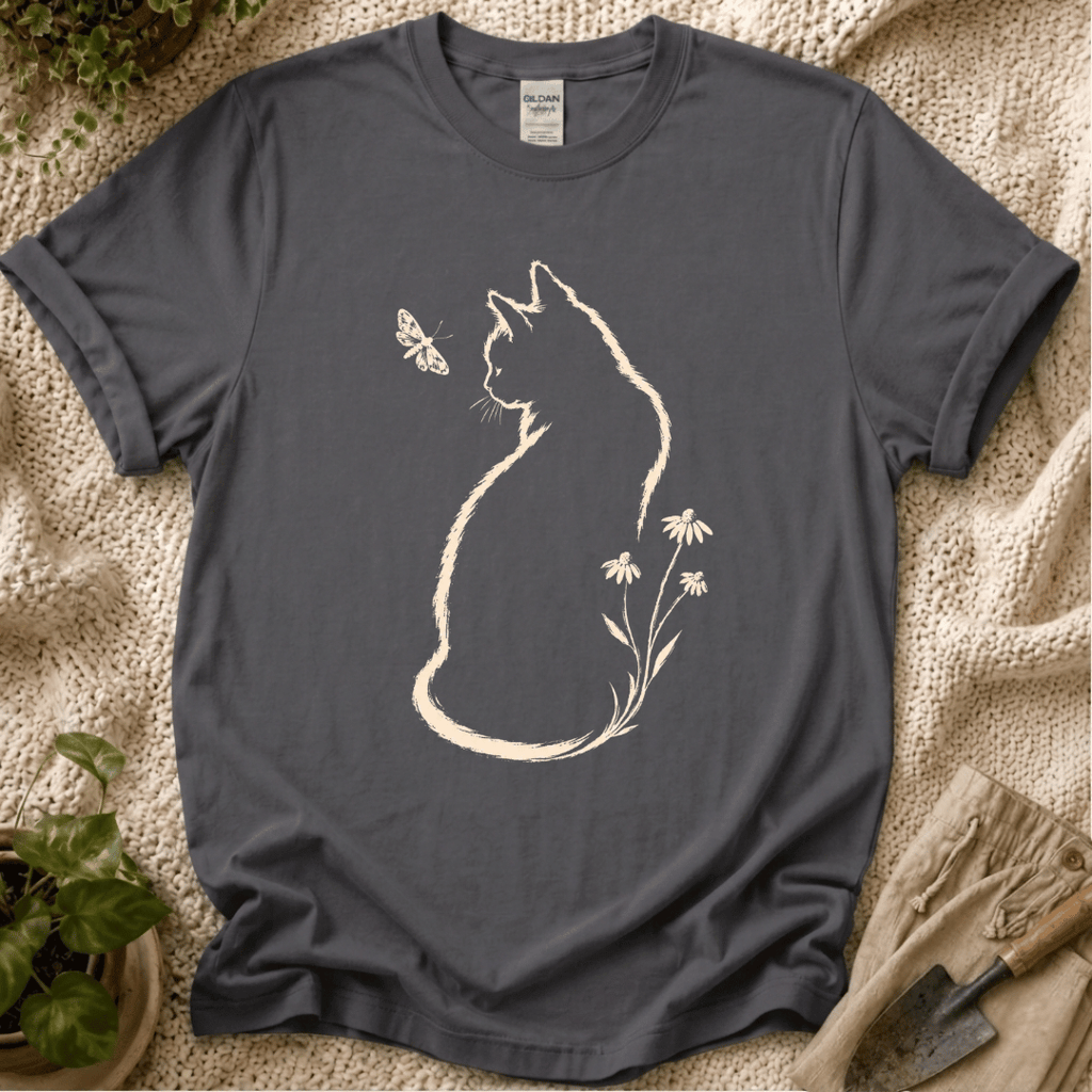 Cat Butterfly Silhouette T-Shirt