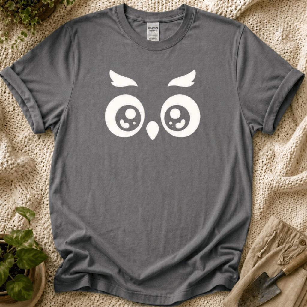Cute Owl Gaze T-Shirt by Zen & Zucchinis Slow Garden Club