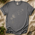 Dandelion Butterfly in the Wind T-Shirt by Zen & Zucchinis Slow Garden Club