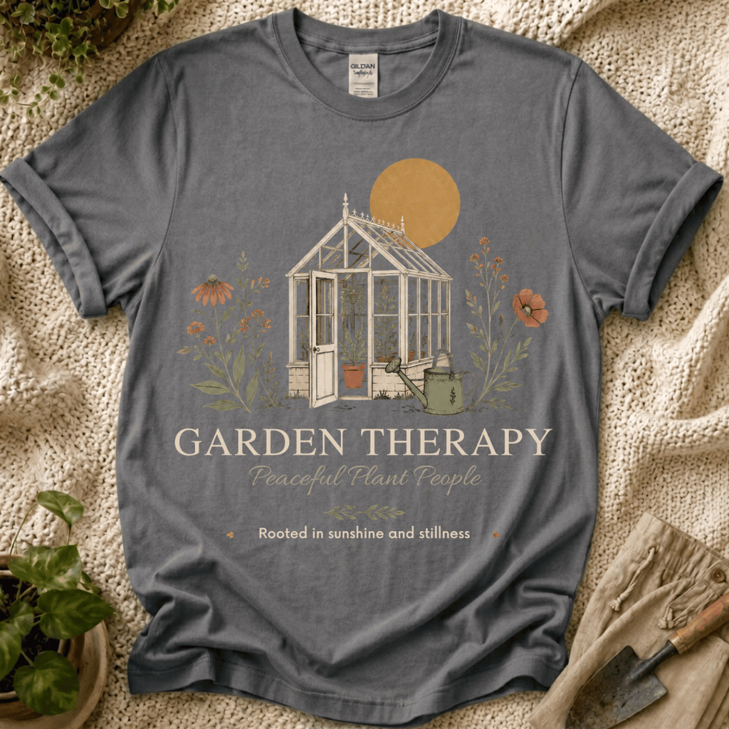 Garden Therapy T-Shirt by Zen & Zucchinis Slow Garden Club