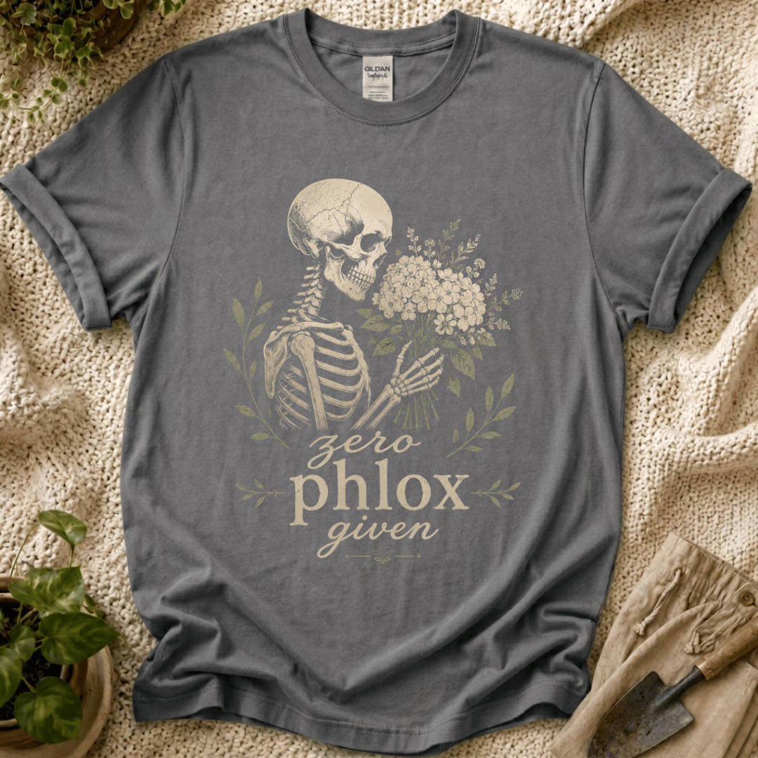 Zero Phlox Given Skeleton Flower T-Shirt by Zen & Zucchinis Slow Garden Club
