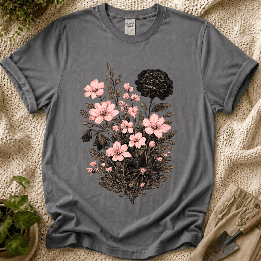 Vintage Flower Bouquet T-Shirt by Zen & Zucchinis Slow Garden Club