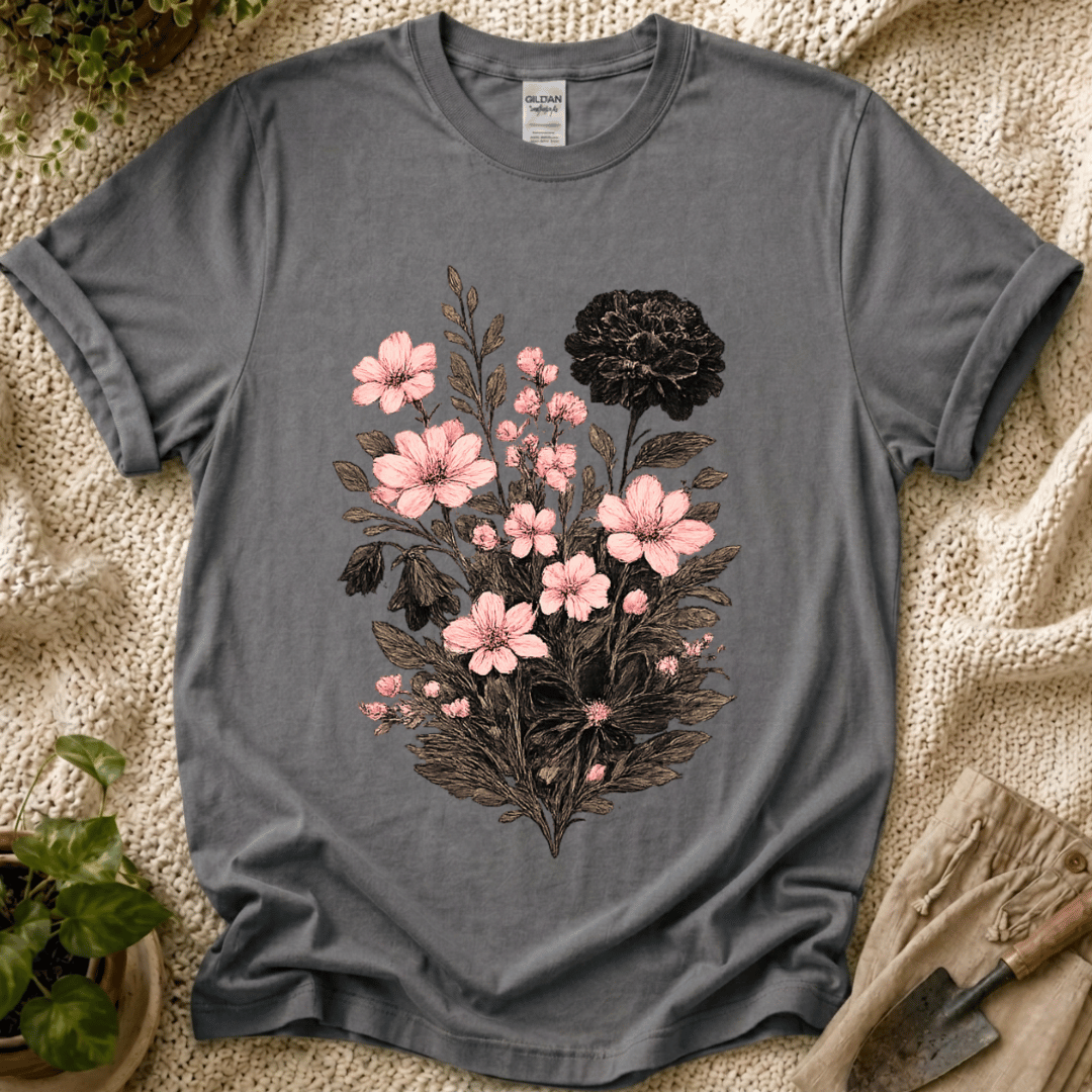 Vintage Flower Bouquet T-Shirt by Zen & Zucchinis Slow Garden Club