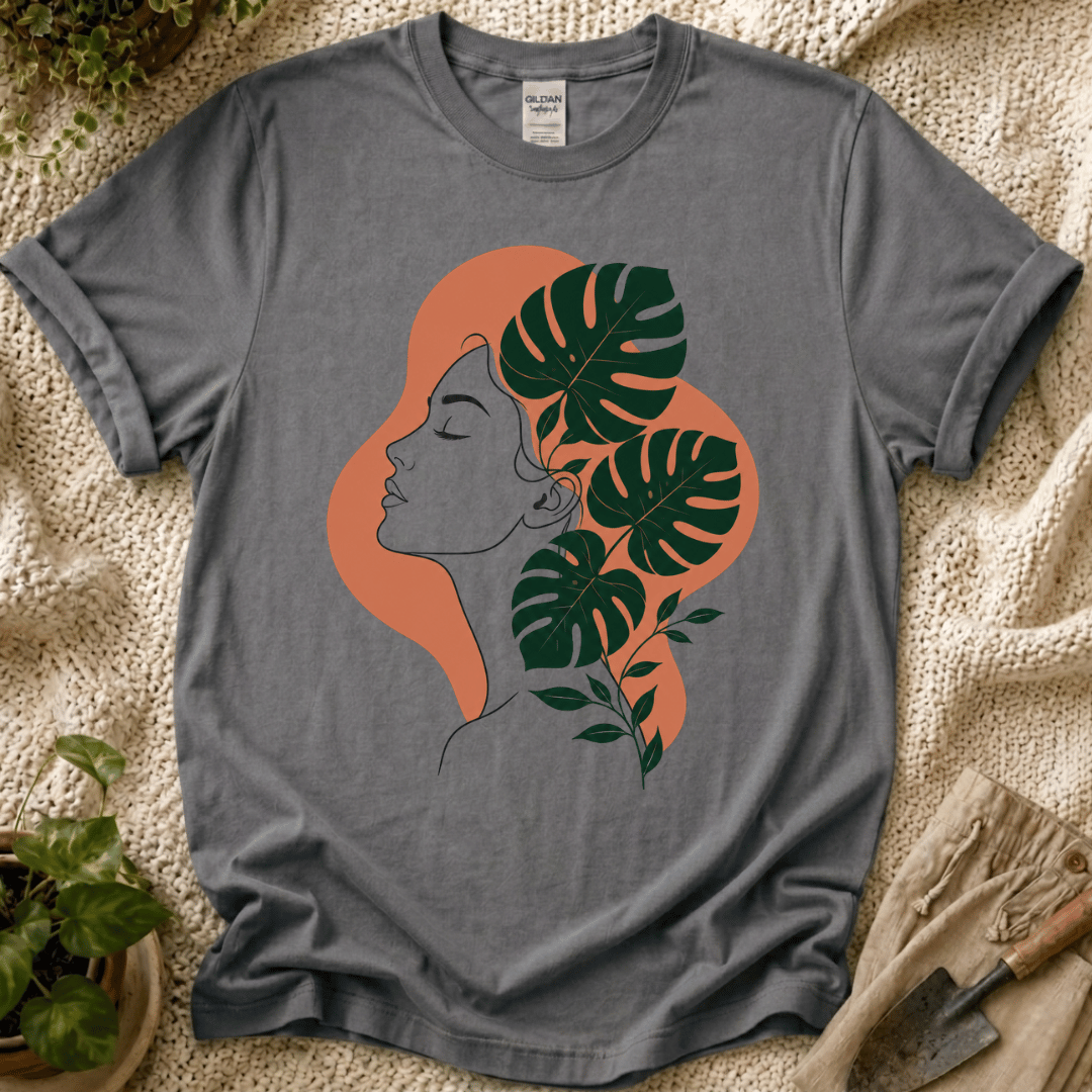 Floral Female Silhouette T-Shirt by Zen & Zucchinis Slow Garden Club