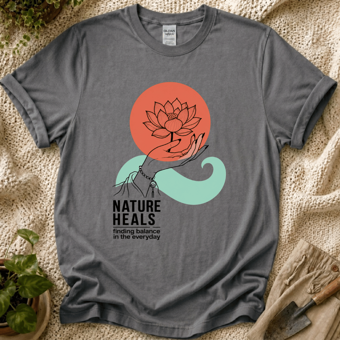 Nature Heals Botanical T-Shirt by Zen & Zucchinis Slow Garden Club