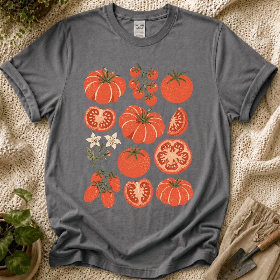 Tomato Selection Slow Gardener T-Shirt by Zen & Zucchinis Slow Garden Club