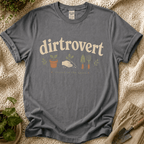Dirtrovert Rooted in the Quiet T-Shirt by Zen & Zucchinis Slow Garden Club