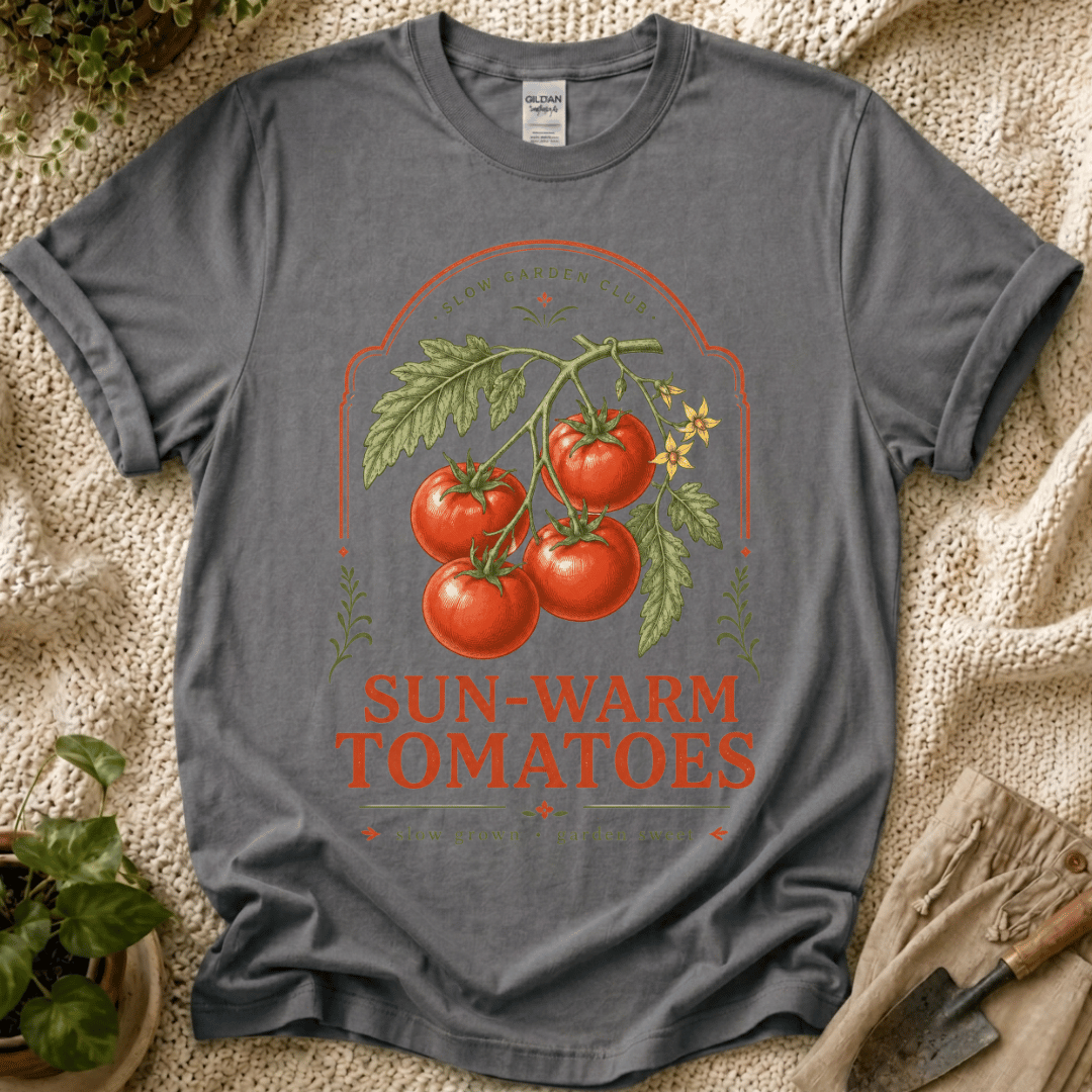 Sun Warm Tomatoes Slow Garden Club T-Shirt
