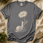 Slow Snail Flower Garden T-Shirt by Zen & Zucchinis Slow Garden Club