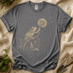 Frog with Dandelion Wish T-Shirt by Zen & Zucchinis Slow Garden Club