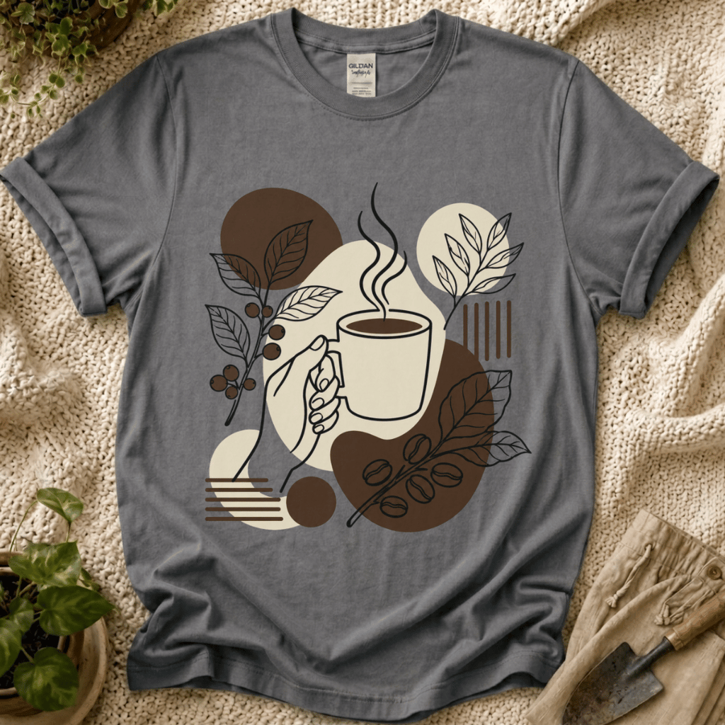 Boho Coffee T-Shirt by Zen & Zucchinis Slow Garden Club