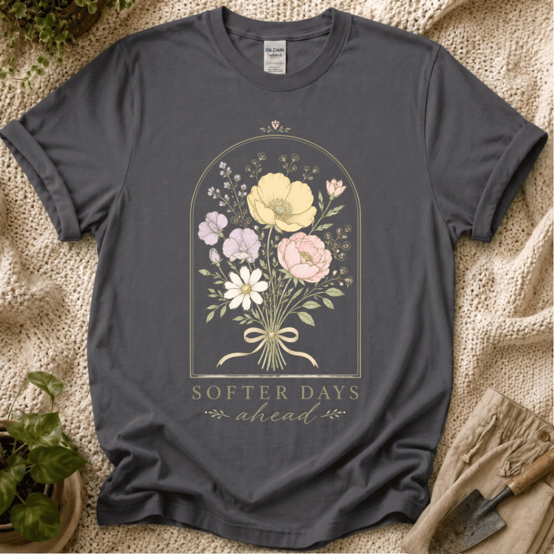 Softer Days Ahead Flower T-Shirt - Zen & Zucchinis garden graphic tee
