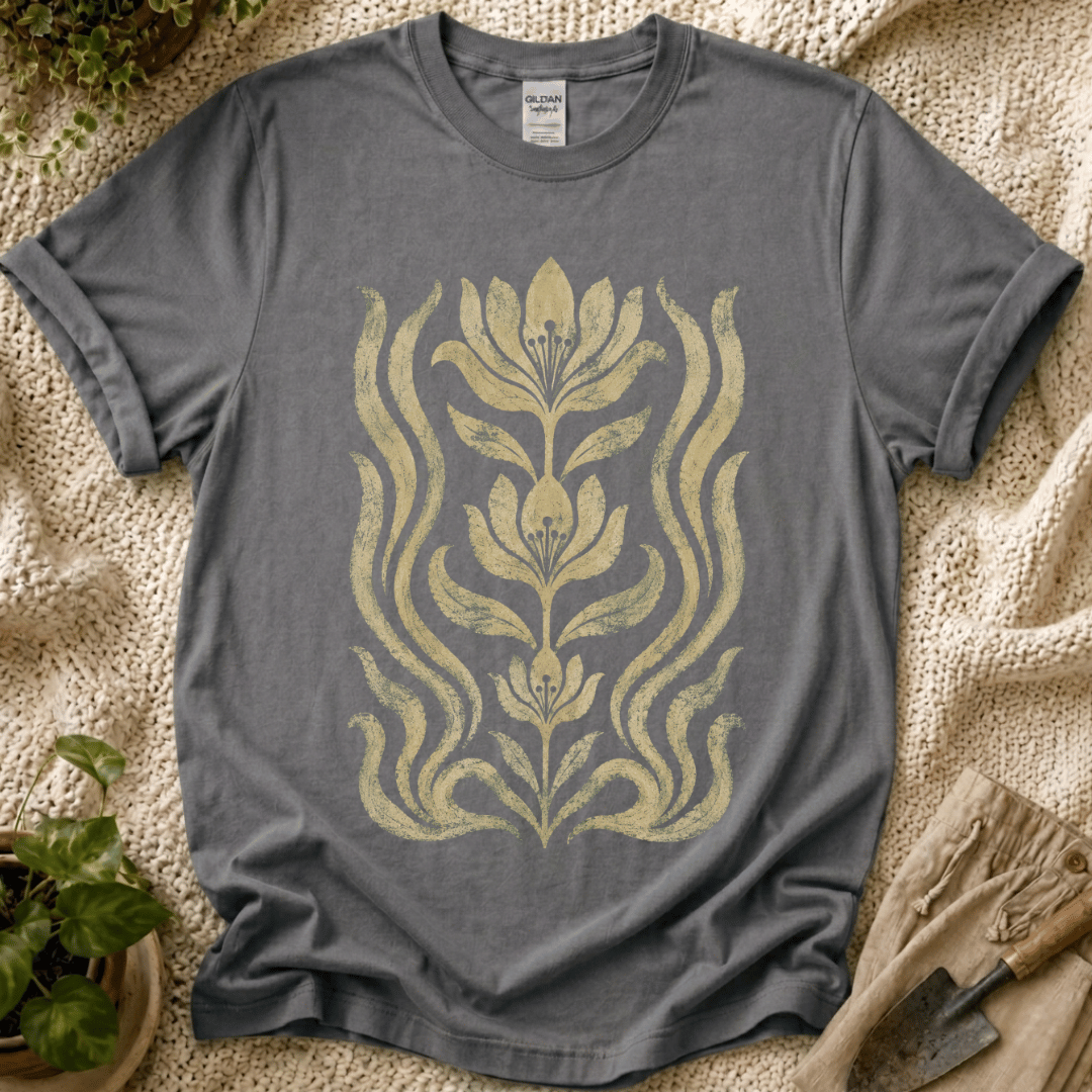 Folk Floral Slow Garden T-Shirt