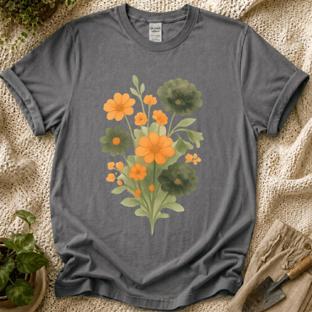 Vintage Watercolor Flower Bouquet T-Shirt by Zen & Zucchinis Slow Garden Club