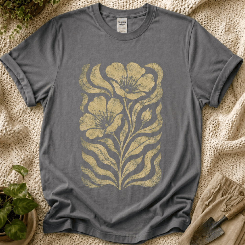 Vintage Botanical Bloom T-Shirt by Zen & Zucchinis Slow Garden Club
