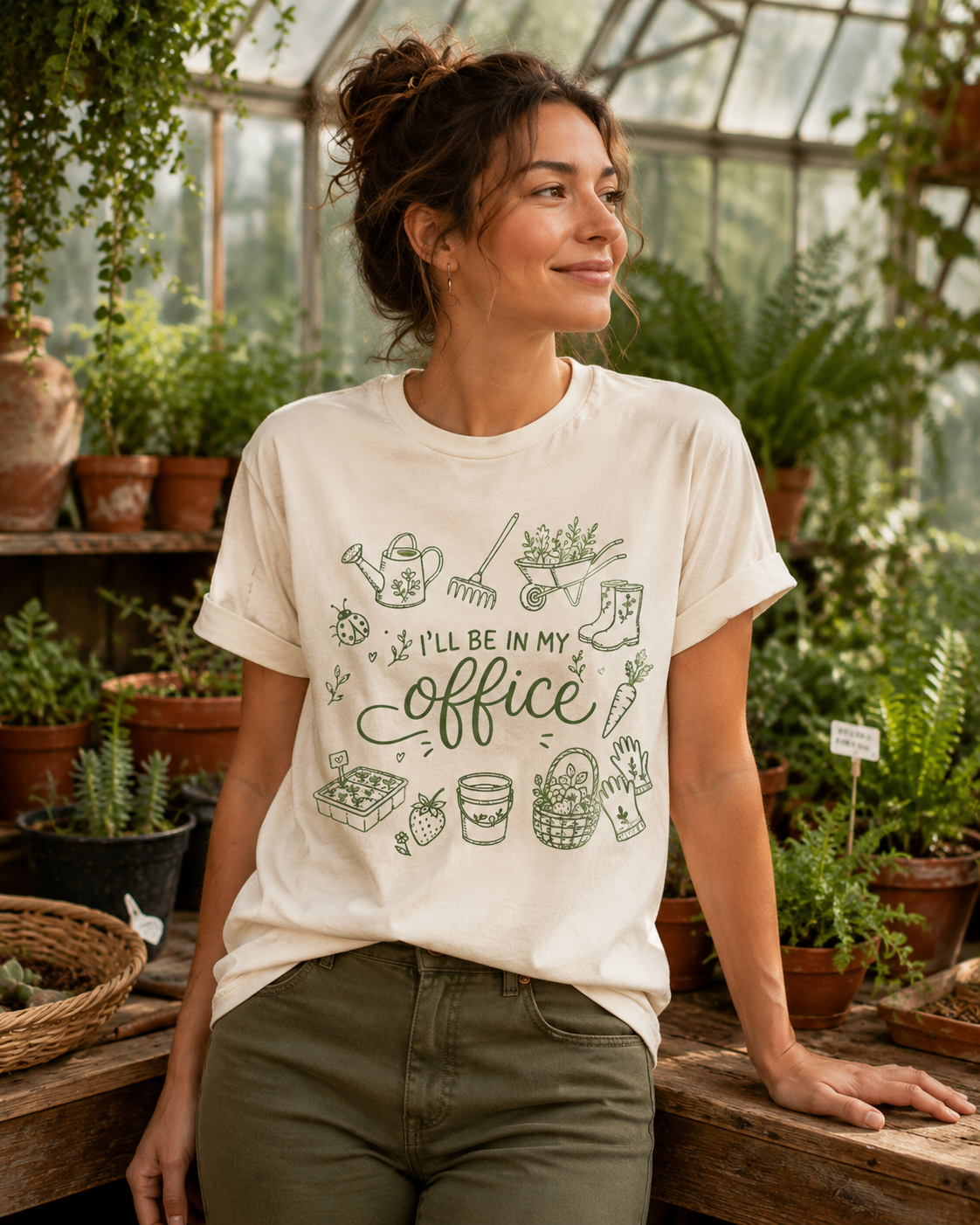 I'll Be in My Office Gardener T-Shirt by Zen & Zucchinis Slow Garden Club